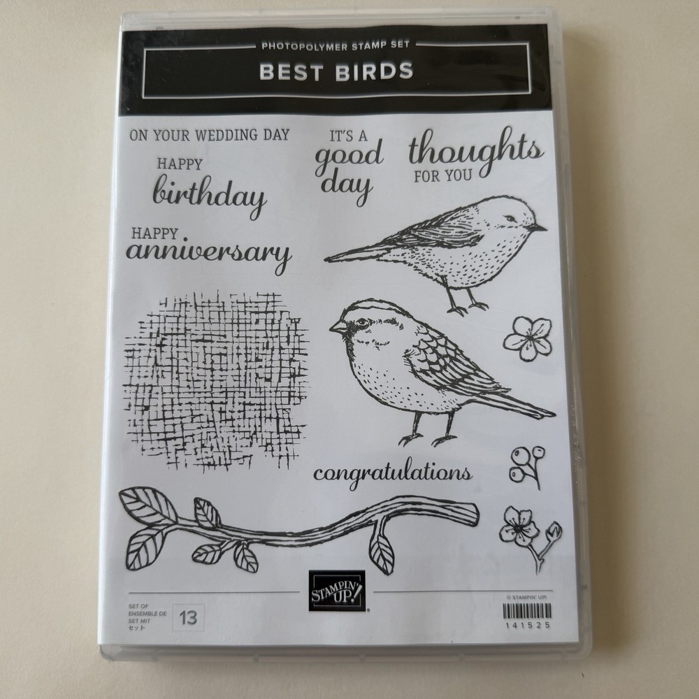 Stampin' Up Best Birds Photopolymer Stamp Set 141525 Branch Greetings Floral NEW
